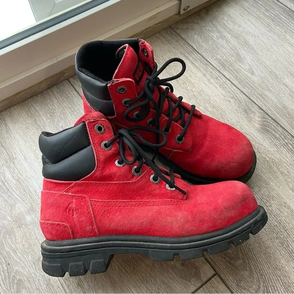Wolverine Red Safety Protective Field Leather Workboots - Picture 2 of 15